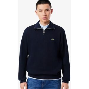 Men's Lacoste Men's Zip-Up High Neck Interlock Sweatshirt - Black - Size: 44