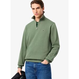 Men's Lacoste Men's Zip-Up High Neck Interlock Sweatshirt - Tan - Size: 36/38