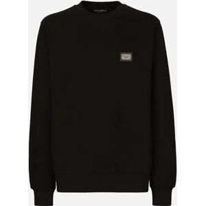 Men's Dolce & Gabbana Logo Plaque Sweatshirt Black - Size: 44