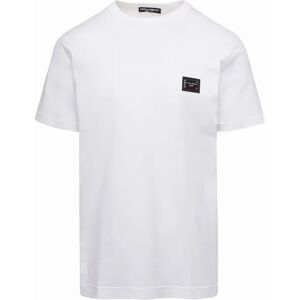 Men's Dolce & Gabbana Plaque Logo T-Shirt White - Size: 38