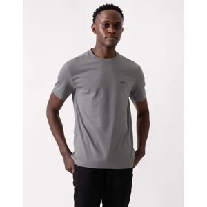 Hugo Boss Men's BOSS Green Tee Mens Stretch Cotton T-Shirt with Contrast Logo - Medium Grey 036 - Size: 38