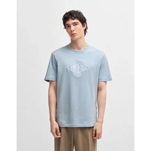 Hugo Boss Men's Dalendi Geometric Logo T-Shirt - Blue - Size: 42