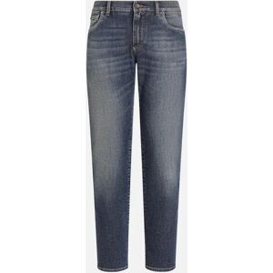 Men's Dolce & Gabbana Plaque Skinny Stretch Jeans Denim Blue - Size: 30W 48