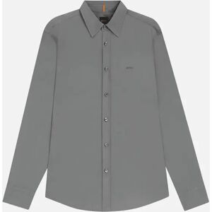 Hugo Boss Men's Relegant Cotton Regular Fit Grey Shirt - Size: 38/Regular