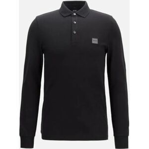 Men's Hugo Boss Casual Slim Fit Black Passerby Long Sleeved Polo Shirt - Size: 44 Men's Hugo Boss Casual Slim Fit Black Passerby Long Sleeved Polo Shirt - Size: 44