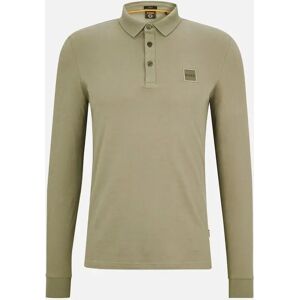 Men's Hugo Boss Slim Fit Open Grey Passerby Long Sleeved Polo Shirt - Size: 44 Men's Hugo Boss Slim Fit Open Grey Passerby Long Sleeved Polo Shirt - Size: 44