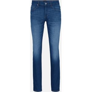Hugo Boss Men's Delaware3-1 Cotton Slim Fit Mid Wash Blue Jeans Hugo Boss Men's Delaware3-1 Cotton Slim Fit Mid Wash Blue Jeans