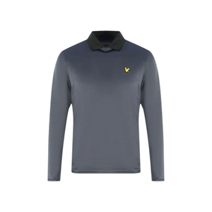 Lyle and Scott Men's Lyle & Scott Golf Venteech Long Sleeve Dark Grey Polo Shirt - Size: 36 Lyle and Scott Men's Lyle & Scott Golf Venteech Long Sleeve Dark Grey Polo Shirt - Size: 36
