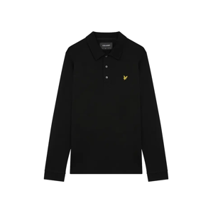Lyle and Scott Men's Lyle & Scott Branded Chest Logo Jet Black Long Sleeve Polo Shirt - Size: 44 Lyle and Scott Men's Lyle & Scott Branded Chest Logo Jet Black Long Sleeve Polo Shirt - Size: 44