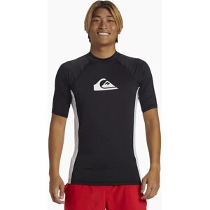 Men's Quiksilver Mens Everyday Short Sleeve UV Protect Rash Vest - Black - Size: 44 Men's Quiksilver Mens Everyday Short Sleeve UV Protect Rash Vest - Black - Size: 44