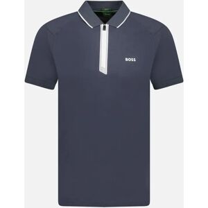 Men's Hugo Boss Stretch Slim-Fit Polo Shirt Zip Placket Navy - Size: 34 Men's Hugo Boss Stretch Slim-Fit Polo Shirt Zip Placket Navy - Size: 34