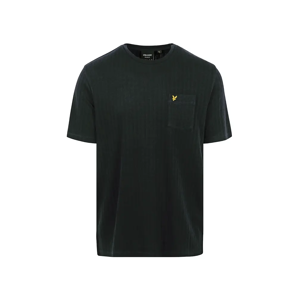 Lyle and Scott Men's Lyle & Scott Pocket Logo Textured Gunmetal T Shirt - Black/Black - Size: 42 Lyle and Scott Men's Lyle & Scott Pocket Logo Textured Gunmetal T Shirt - Black/Black - Size: 42