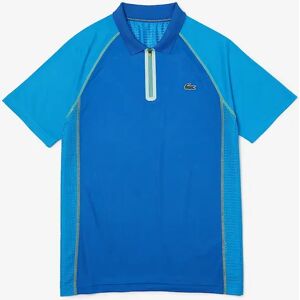 Lacoste Men's Tennis Recycled Polyester Ultra-Dry Polo Shirt - Blue - Size: 36 Lacoste Men's Tennis Recycled Polyester Ultra-Dry Polo Shirt - Blue - Size: 36