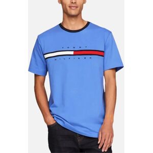 Men's Tommy Hilfiger Mens T Shirts Crew Neck Signature Stripe Summer Cotton Tino Tee - Blue - Size: 44 Men's Tommy Hilfiger Mens T Shirts Crew Neck Signature Stripe Summer Cotton Tino Tee - Blue - Size: 44