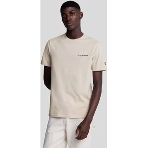 Lyle And Scott Men's Embroidered Logo Cotton T-Shirt - Cream - Size: 38 Lyle And Scott Men's Embroidered Logo Cotton T-Shirt - Cream - Size: 38