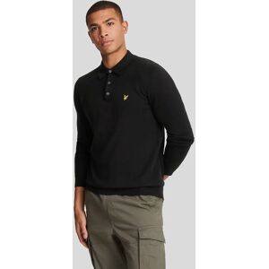 Lyle And Scott Men's Merino Blend Long Sleeve Polo Shirt - Black - Size: XXL Lyle And Scott Men's Merino Blend Long Sleeve Polo Shirt - Black - Size: XXL