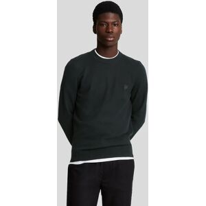 Lyle And Scott Men's Tonal Eagle Lambswool Crew Neck Jumper - Black - Size: 42 Lyle And Scott Men's Tonal Eagle Lambswool Crew Neck Jumper - Black - Size: 42