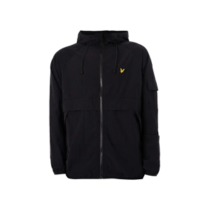 Lyle and Scott Men's Lyle & Scott Branded Jet Black Hooded Winbreaker Jacket - Size: 44/Regular Lyle and Scott Men's Lyle & Scott Branded Jet Black Hooded Winbreaker Jacket - Size: 44/Regular