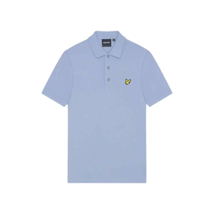 Lyle and Scott Men's Lyle & Scott Branded Chest Logo Blue Smoke Polo Shirt - Size: 44 Lyle and Scott Men's Lyle & Scott Branded Chest Logo Blue Smoke Polo Shirt - Size: 44