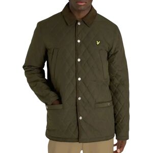Lyle and Scott Men's Lyle & Scott Branded Emblem Olive Green Quilted Jacket - Tan - Size: 40/Regular Lyle and Scott Men's Lyle & Scott Branded Emblem Olive Green Quilted Jacket - Tan - Size: 40/Regular