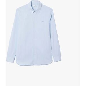 Lacoste Men's Slim-Fit Plaid Poplin Shirt - White - Size: 36/Regular Lacoste Men's Slim-Fit Plaid Poplin Shirt - White - Size: 36/Regular