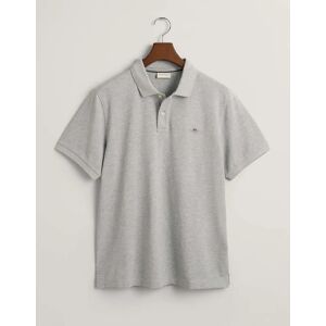 GANT Men's Embroidered Archive Shield Polo Shirt - Grey - Size: 38 GANT Men's Embroidered Archive Shield Polo Shirt - Grey - Size: 38