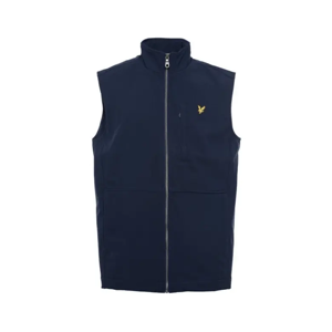 Lyle and Scott Men's Lyle & Scott Branded Logo Softshell Navy Blue Gilet Jacket - Size: 42/Regular Lyle and Scott Men's Lyle & Scott Branded Logo Softshell Navy Blue Gilet Jacket - Size: 42/Regular