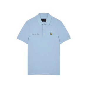 Lyle and Scott Men's Lyle & Scott Light Blue Co-ordinate Print Logo Short Sleeved Polo Shirt - Size: 42 Lyle and Scott Men's Lyle & Scott Light Blue Co-ordinate Print Logo Short Sleeved Polo Shirt - Size: 42
