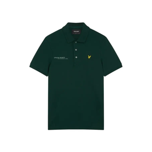Lyle and Scott Men's Lyle & Scott Dark Green Co-ordinate Print Logo Short Sleeved Polo Shirt - Size: 34 Lyle and Scott Men's Lyle & Scott Dark Green Co-ordinate Print Logo Short Sleeved Polo Shirt - Size: 34