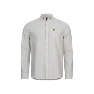 Lyle and Scott Men's Lyle & Scott Long Sleeve Seersucker Strike White Shirt - Grey - Size: 44/Regular Lyle and Scott Men's Lyle & Scott Long Sleeve Seersucker Strike White Shirt - Grey - Size: 44/Regular