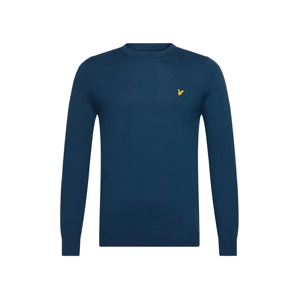 Lyle and Scott Men's Lyle & Scott Cotton Merino Crew Neck Jumper Apres Navy Blue Sweater - Size: 40 Lyle and Scott Men's Lyle & Scott Cotton Merino Crew Neck Jumper Apres Navy Blue Sweater - Size: 40
