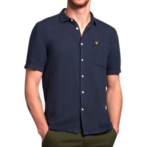 Lyle and Scott Men's Lyle & Scott Short Sleeve Dark Navy Oxford Linen Shirt - Size: 38/Regular Lyle and Scott Men's Lyle & Scott Short Sleeve Dark Navy Oxford Linen Shirt - Size: 38/Regular