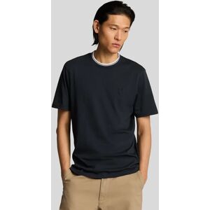 Lyle And Scott Men's Superfine Cotton Tipped T-Shirt - Navy - Size: 44 Lyle And Scott Men's Superfine Cotton Tipped T-Shirt - Navy - Size: 44