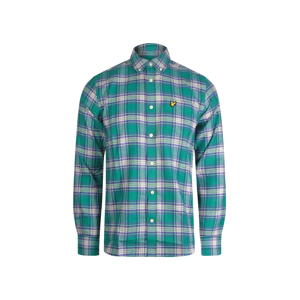 Lyle and Scott Men's Lyle & Scott Long Sleeve Green Check Flannel Shirt - Size: 44/Regular Lyle and Scott Men's Lyle & Scott Long Sleeve Green Check Flannel Shirt - Size: 44/Regular