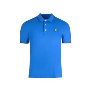 Lyle and Scott Men's Lyle & Scott Tipped Collar Spring Blue Polo Shirt - Size: 36 Lyle and Scott Men's Lyle & Scott Tipped Collar Spring Blue Polo Shirt - Size: 36