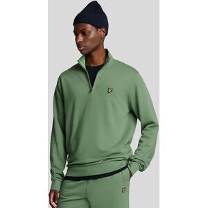 Lyle And Scott Men's Cotton Loopback 1/4 Zip Sweatshirt - Green - Size: 38 Lyle And Scott Men's Cotton Loopback 1/4 Zip Sweatshirt - Green - Size: 38