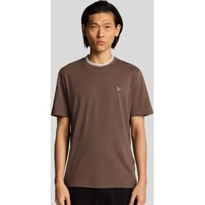 Lyle And Scott Men's Superfine Cotton Tipped T-Shirt - Brown - Size: 34 Lyle And Scott Men's Superfine Cotton Tipped T-Shirt - Brown - Size: 34