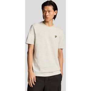 Lyle And Scott Men's Linen Blend Breton Stripe T-Shirt - White - Size: 40 Lyle And Scott Men's Linen Blend Breton Stripe T-Shirt - White - Size: 40