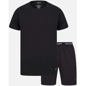 Lyle And Scott Men's Charlie T-Shirt & Shorts Lounge Set, Black - Size: XL Lyle And Scott Men's Charlie T-Shirt & Shorts Lounge Set, Black - Size: XL