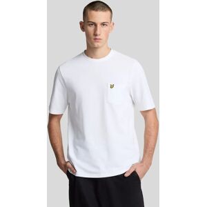 Lyle And Scott Men's Plain Pique Pocket T-Shirt - White - Size: 36 Lyle And Scott Men's Plain Pique Pocket T-Shirt - White - Size: 36