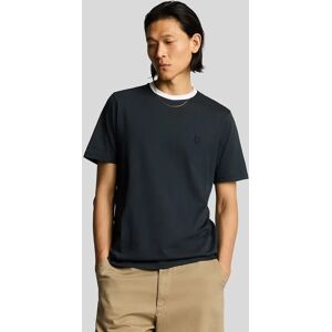 Lyle And Scott Men's Superfine Cotton Contrast T-Shirt - Navy - Size: 36 Lyle And Scott Men's Superfine Cotton Contrast T-Shirt - Navy - Size: 36