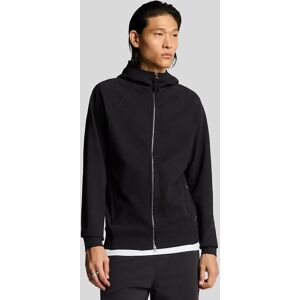Lyle And Scott Men's Diagonal Interlock Zip Through Hoodie - Black - Size: 44/Regular Lyle And Scott Men's Diagonal Interlock Zip Through Hoodie - Black - Size: 44/Regular