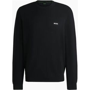 Men's Hugo Boss Men's Navy Momentum Knitted Jumper - Black - Size: 40 Men's Hugo Boss Men's Navy Momentum Knitted Jumper - Black - Size: 40