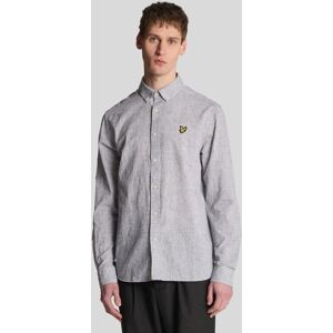 Lyle And Scott Men's Linen Blend Oxford Shirt - Navy - Size: 44/Regular Lyle And Scott Men's Linen Blend Oxford Shirt - Navy - Size: 44/Regular