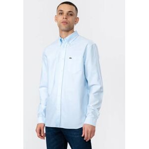 Men's Lacoste Mens Casual Long Sleeve Woven Shirt - Blue F6Z - Size: 42/Regular Men's Lacoste Mens Casual Long Sleeve Woven Shirt - Blue F6Z - Size: 42/Regular
