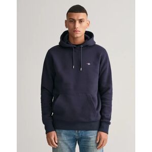 Men's GANT Mens Regular Fit Shield Logo Pullover Hoodie - 433 Evening Blue - Navy - Size: 48 Men's GANT Mens Regular Fit Shield Logo Pullover Hoodie - 433 Evening Blue - Navy - Size: 48