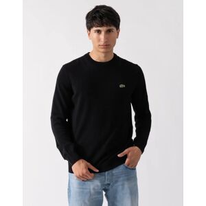 Men's Lacoste Mens Organic Cotton Crew Neck Sweater - Black 031 - Size: 46 Men's Lacoste Mens Organic Cotton Crew Neck Sweater - Black 031 - Size: 46