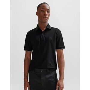 Hugo Boss Men's BOSS Orange Passertip Mens Short Sleeve Polo Shirt With Tipped Collar - Black 001 - Size: S Hugo Boss Men's BOSS Orange Passertip Mens Short Sleeve Polo Shirt With Tipped Collar - Black 001 - Size: S