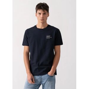 Men's GANT Mens Small Graphic Short Sleeve T-Shirt - 433 Evening Blue - Navy - Size: 42 Men's GANT Mens Small Graphic Short Sleeve T-Shirt - 433 Evening Blue - Navy - Size: 42