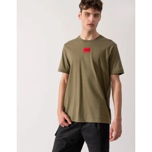 Hugo Boss Men's HUGO Diragolino212 Label Logo Mens T-Shirt - Open Green 389 - Tan - Size: 42 Hugo Boss Men's HUGO Diragolino212 Label Logo Mens T-Shirt - Open Green 389 - Tan - Size: 42